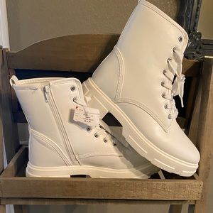 White boots, new with tags